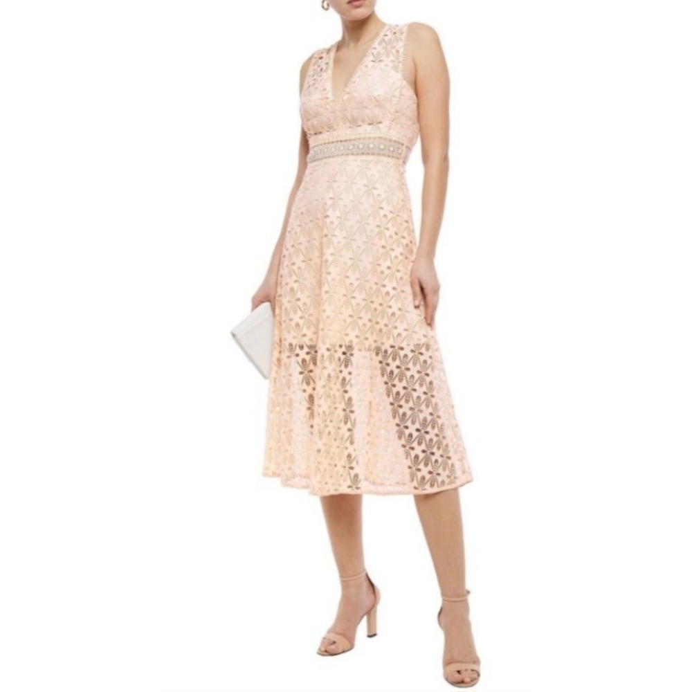 Sandro Bilali Guipure Lace Midi Dress Size XS